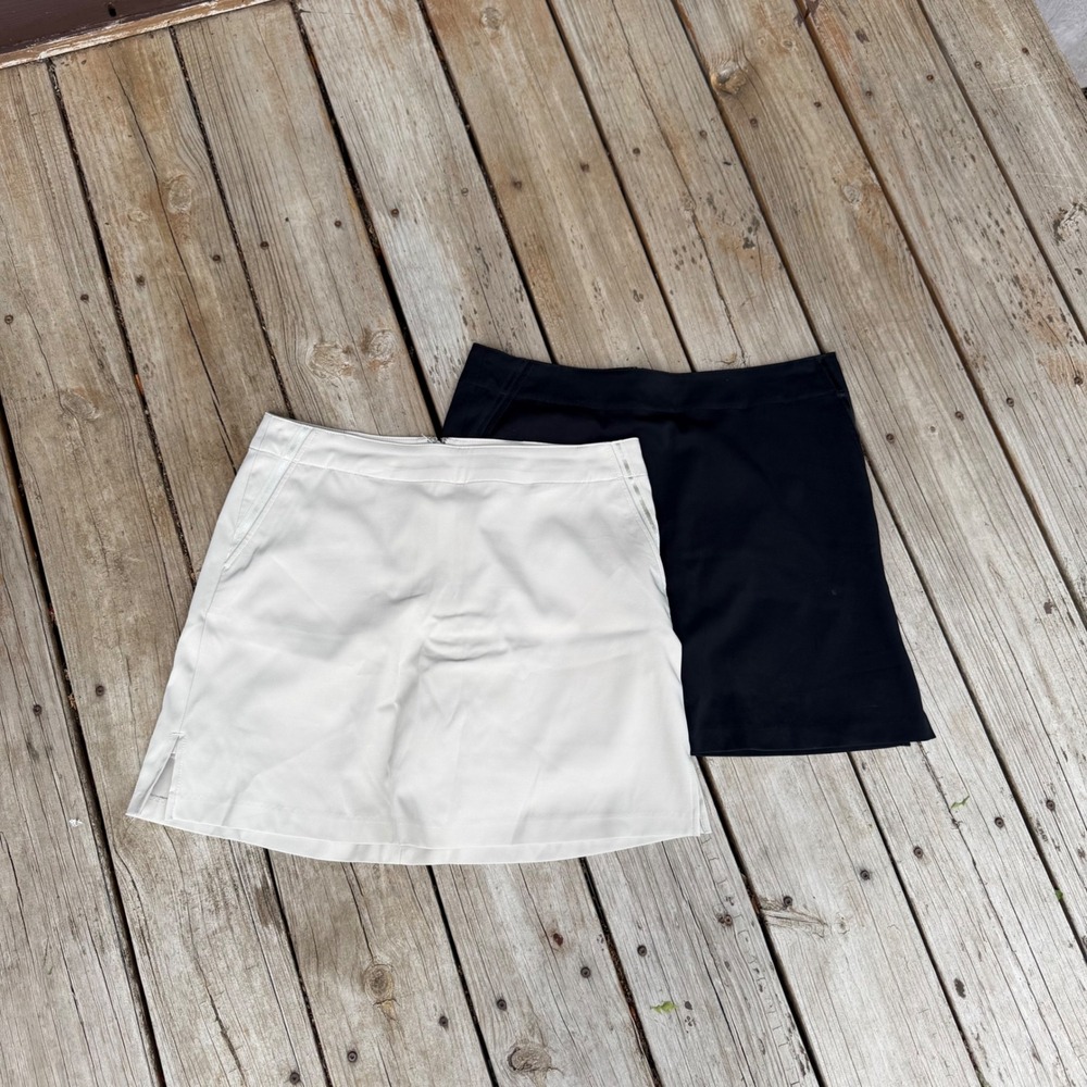 Lady‎ Hagen Golf Skort Womens 8 Black Khaki Tan Athletic Skirt Lot of 2